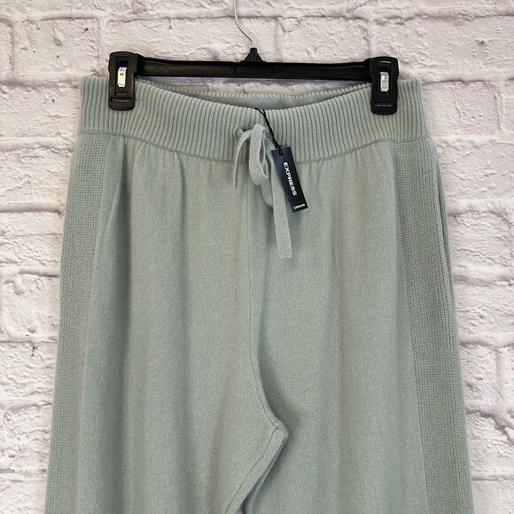 Express Cashmere Edition Women’s Large Pants Lounge Drawstring Jogger Mint Green - Picture 4 of 11